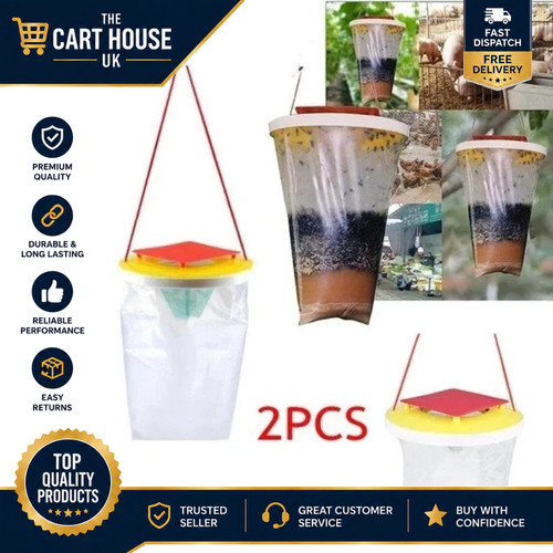 Red top fly trap bag - top,