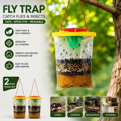 Red top fly trap bag - fly,