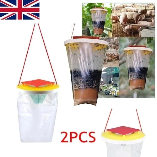 Red top fly trap bag - top,
