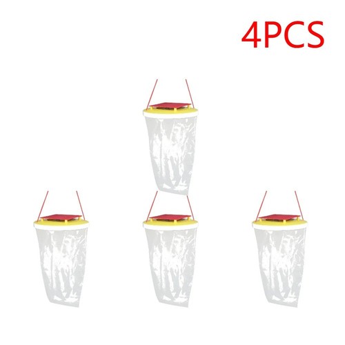 10x red top fly trap - top, bag