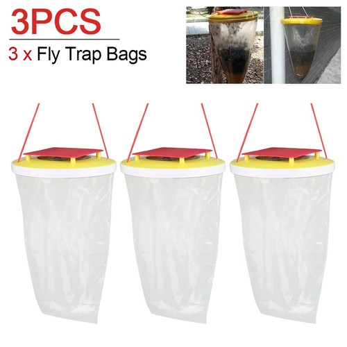 Red top fly trap bag - top,