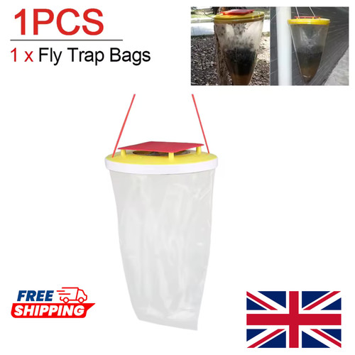 Red top fly trap bag - red,